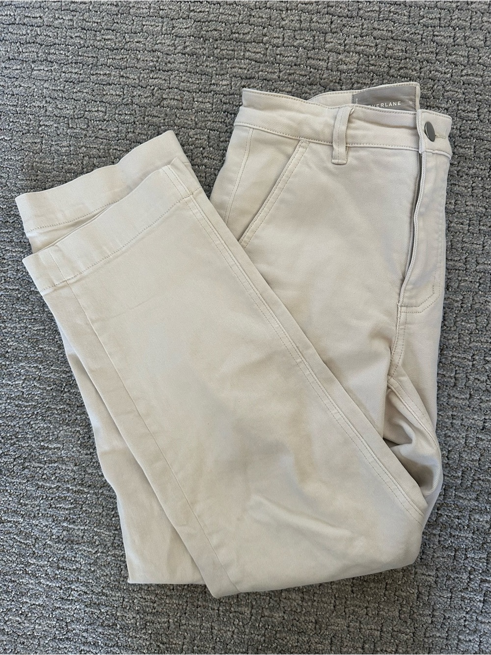 Everlane Cream Slim Pants